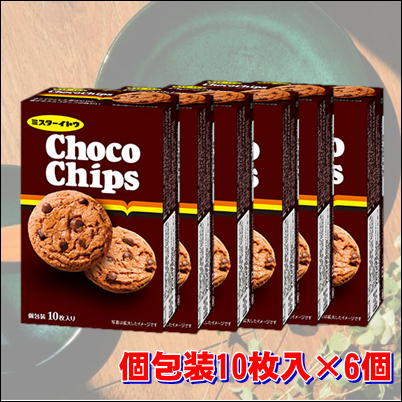 チョコチップクッキー10枚入り×6個【賞味期限 2023/11/16】48-2 (22/12/02)
