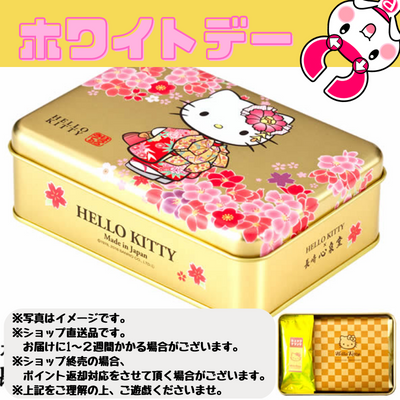 【ハッピーホワイトデー】缶入り ハローキティ カステラ チョコ クランチ※直送品