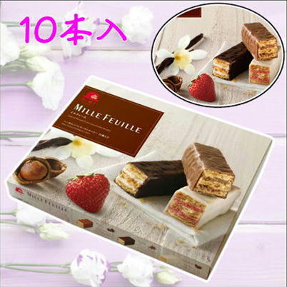 ＜Price Down＞赤い帽子　ミルフィーユ10本入【賞味期限2023/06/03】Ⓣ66-2(23/03/09)