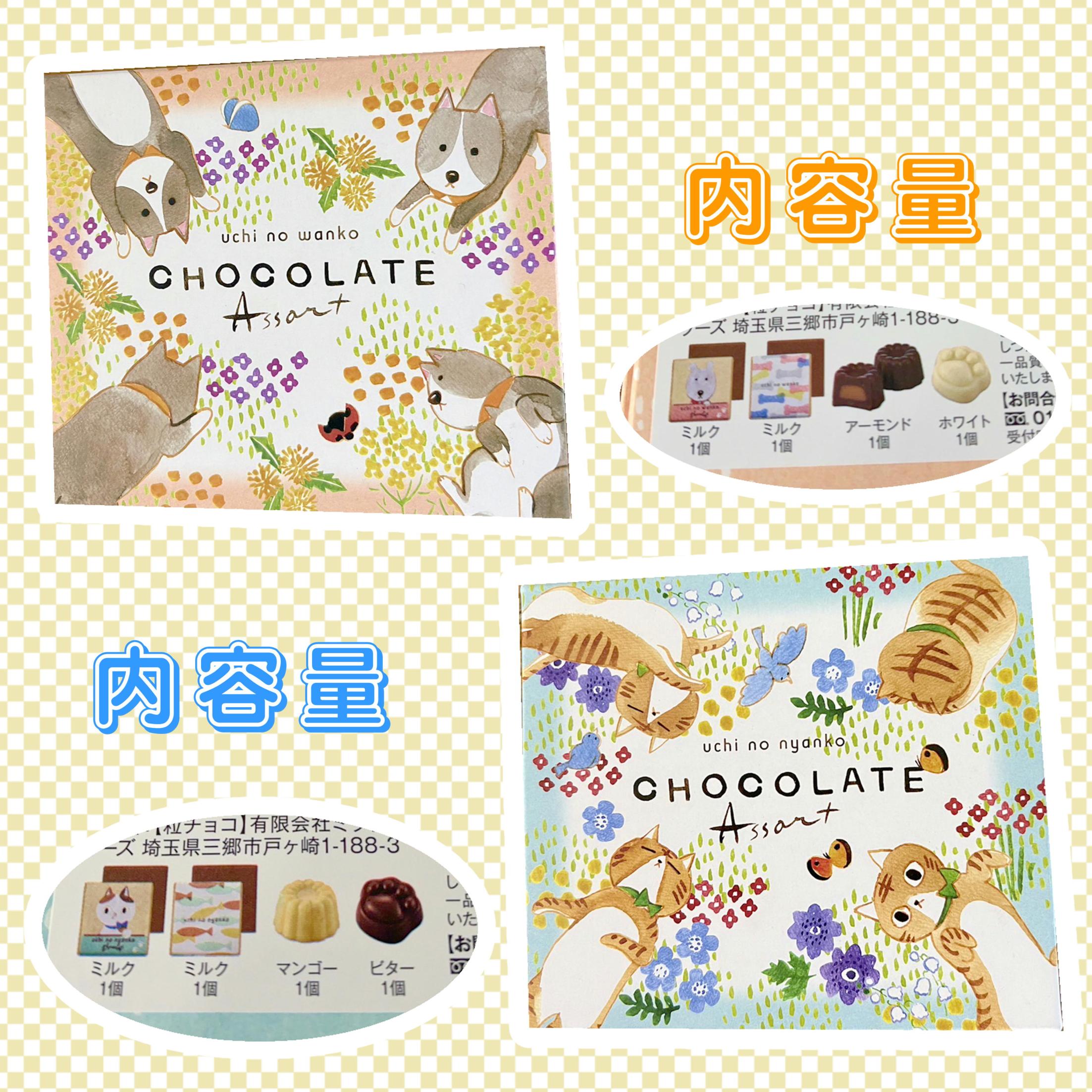 ∞＜Price Down＞【落下景品獲得】にゃんこ/わんこショコラ4　【賞味期限 2023/06】（23/03/29)