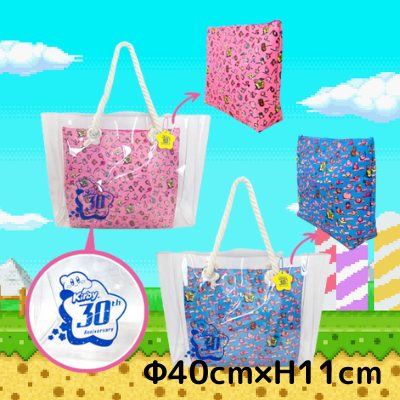 ＜Price Down＞【ピンク】星のカービィ 30th クリアロープトート 19-2(23/04/01) △　