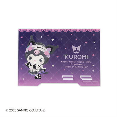 ＜Price Down＞【Bデザイン レース紫】サンリオキャラクターズ　クロミ　アクリルスマホスタンド　78-2（23/04/20）