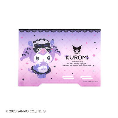 ＜Price Down＞【Aデザイン レース黒】サンリオキャラクターズ　クロミ　アクリルスマホスタンド　31-1（23/04/20）