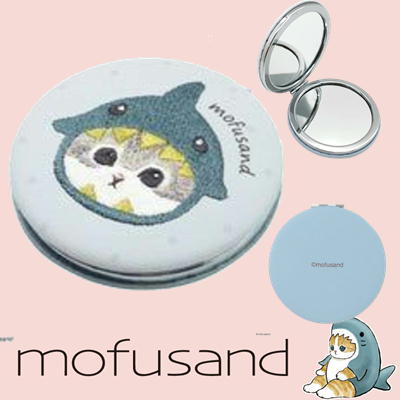 【サメにゃん】mofusand サークルミラー メッシュ【9/22入荷】