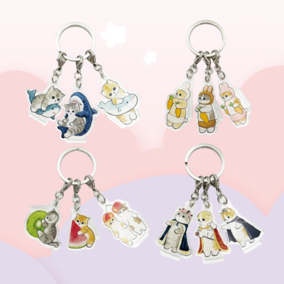 ■【落下景品】mofusand 3連アクリルキーホルダー
