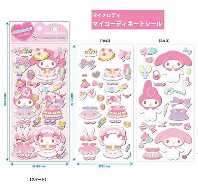 [My Melo Suite Mount Pink] Sanrio Characters My Coordination Sticker