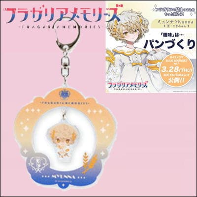 [Munna] Fragaria Memories Swinging Acrylic Charm - Blue Bouquet