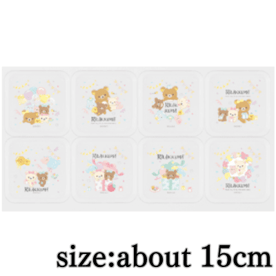 [Yellow] Rilakkuma Smiling Happy for you Clear Plate Set of 8