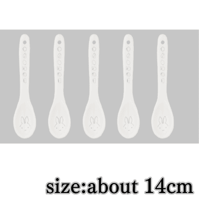 [Light Gray] Miffy Ceramic Cutlery Set Monotone