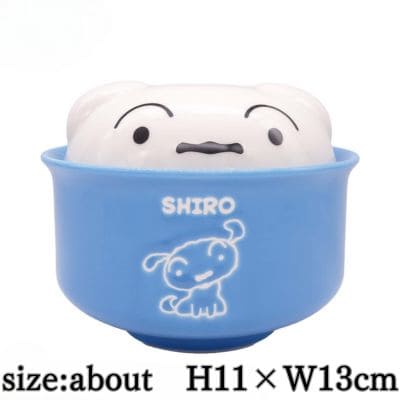 Crayon Shin-chan Shiro's bowl with lid