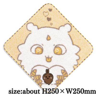 [Rabbit] Chiikawa Towel Handkerchief (It's hardened, yellow)