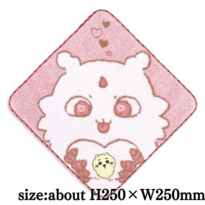 [Chiikawa] Chiikawa towel handkerchief (hardened, pink)