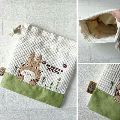 Ghibli My Neighbor Totoro Drawstring Bag - Waffle Totoro