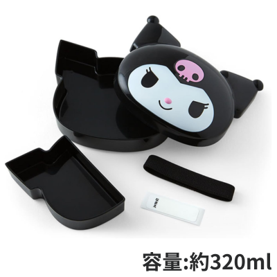 ◆ [Kuromi] Sanrio Face-shaped Lunch Box *Direct delivery product, delivery date cannot be specified