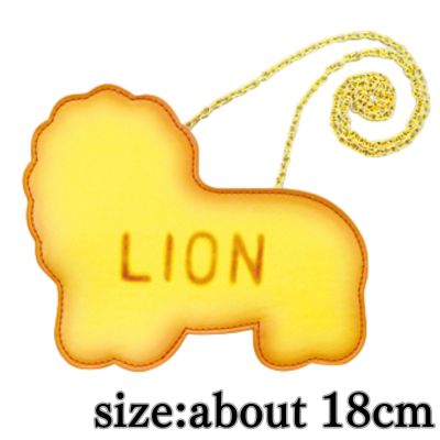 [LION] Tabekko Animals THE MOVIE Biscuit-shaped Chain Pochette