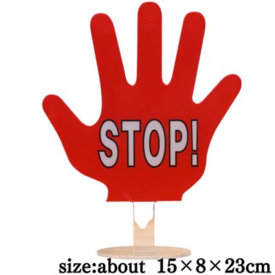 [Red (Okamura)] Guru Guru Ninety-Nine Platinum Zakka Big Acrylic Stand "Stop Hand" 1/1 Size