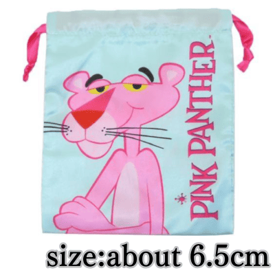 ★Tickets OK★Ribbon Drawstring Bag, Drawstring Pouch, Drawstring Bag ~Pink Panther (Face)~