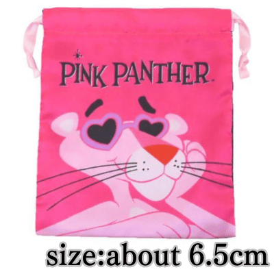 ★Tickets OK★Ribbon Drawstring Pouch Drawstring Bag Sunglasses Pink Panther