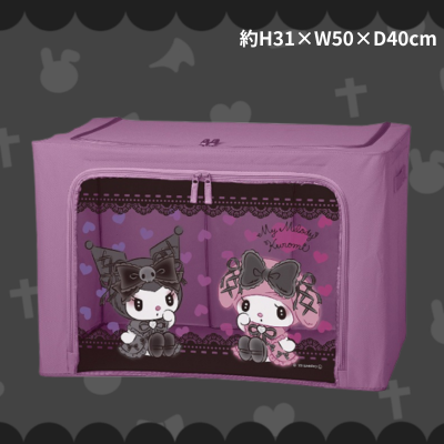 <One Shot Stand> My Melody♡Kuromi Lace x Ribbon Storage Box with Window