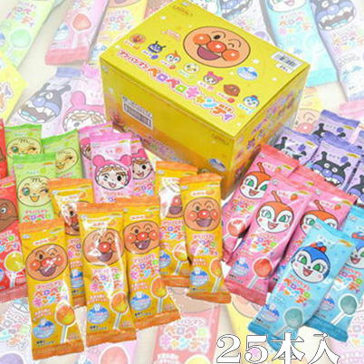 <1 Box (25 candies)> Fujiya Anpanman Lollipops [Best before: May 2026]