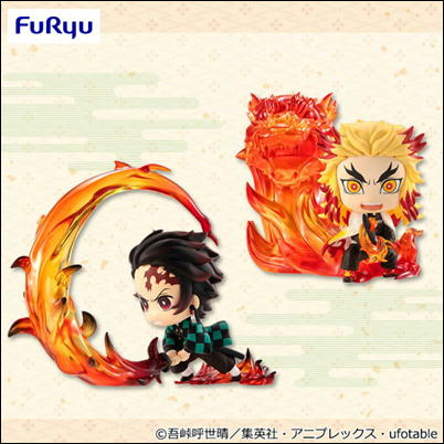Demon Slayer: Kimetsu no Yaiba Mini Figures - Tanjiro Kamado and Kyojuro Rengoku