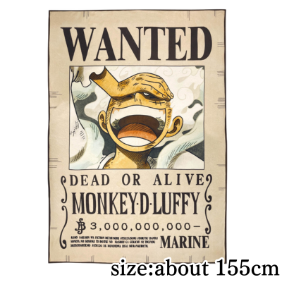 One Piece Monkey D. Luffy Wanted Poster Blanket