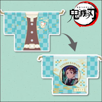 [Tanjiro] Demon Slayer: Kimetsu no Yaiba Haori-style Drawstring Bag