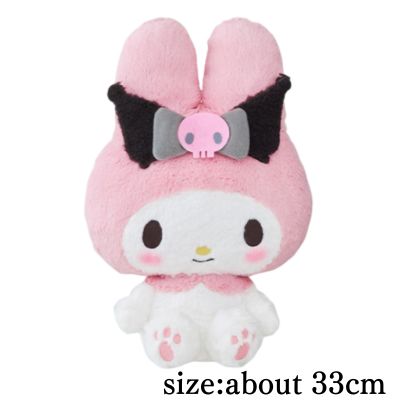 My Melody & Kuromi Matching Headband Big Plush Toy