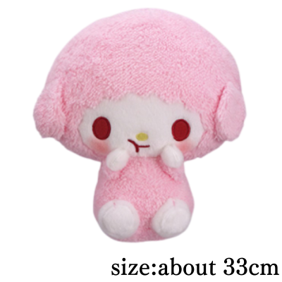 [My Sweet Piano] My Melody & Kuromi Mugyutto Big Plush Toy