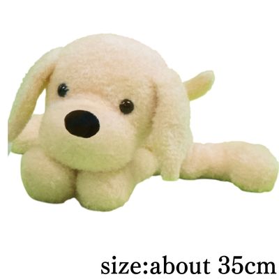 [Beige] FANS Big Exhausted Dog Plush Toy