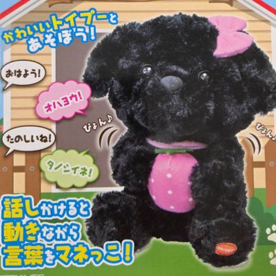 [Black] Talking and Moving Toy Poodle (Box Damaged)