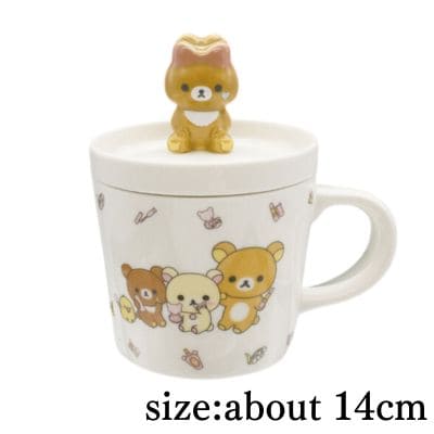 [Chairoi Koguma] Rilakkuma Makeup Rilakkuma Figure Small Plate & Mug Set