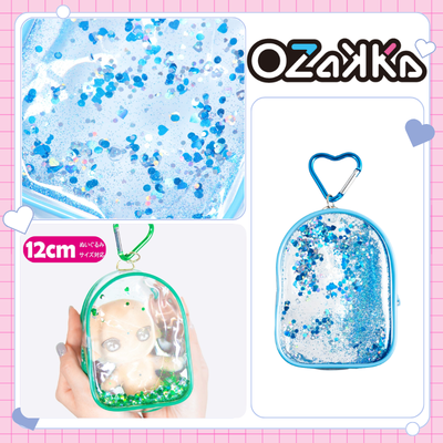 OZaKKa [Blue] Sparkly Plush Pouch Mini Blue *Item will be shipped at a later date. Delivery date and time cannot be specified. [Oshikatsu Goods]