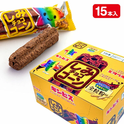 Ginbis Shimi Chocolate Corn Whole Wheat Sticks [Best before: 2026/10/19]