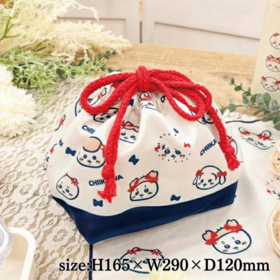 [Ribbon] Chiikawa Lunch Drawstring Bag