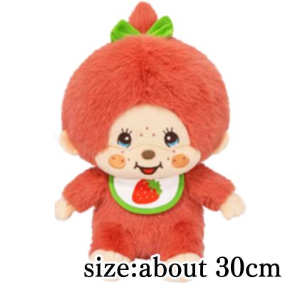 [Strawberry: Monchhichi-chan] Monchhichi Fruit Large Size Plush Toy