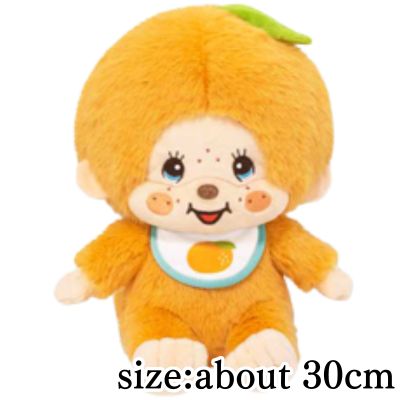 [Mandarin Orange: Monchhichi-kun] Monchhichi Fruit Large Size Plush Toy
