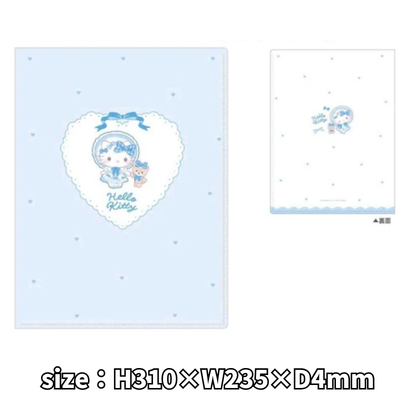[Blue Ribbon Kitty] Sanrio 10-Pocket Clear File