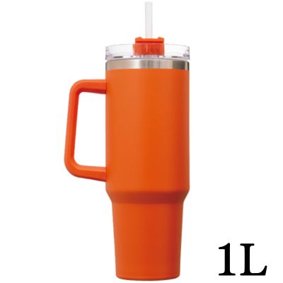 [Orange] Stainless Steel Tower Bottle with Handle vol.2
