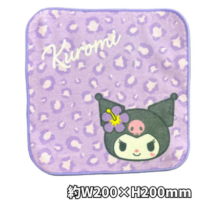 [Kuromi] Sanrio Characters Mini Towel - Kogal (Japanese schoolgirl style)