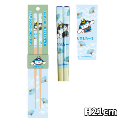 Sanrio Characters Bamboo Chopsticks (Cinnamoroll & Samurai)