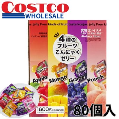 4 kinds of fruit konjac jelly, 80 pieces [Best before: 2027/03/03]