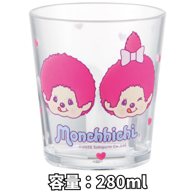 [Pink] Monchhichi Acrylic Cup