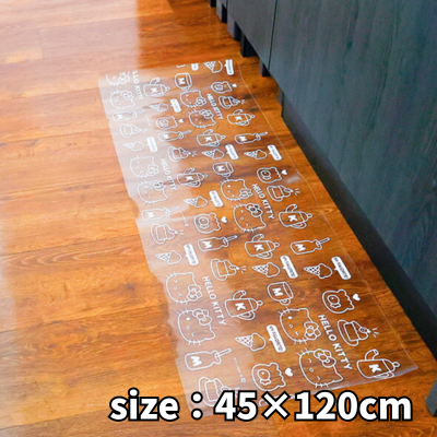 Sanrio Hello Kitty and Hello Mimmy Transparent Kitchen Mat