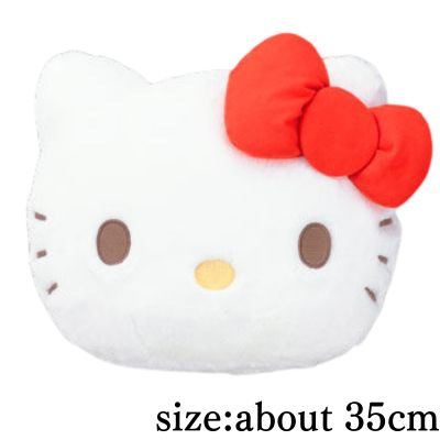 [Kitty] Sanrio Characters Large Face Cushion 9