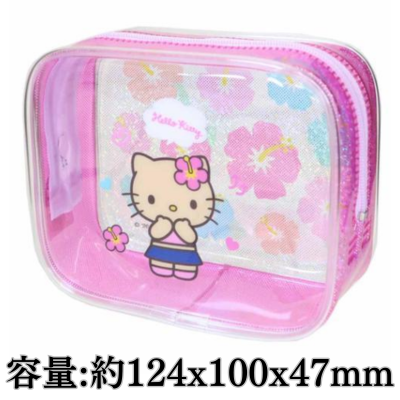 [Hello Kitty] Sanrio (Suntan Series) Glittery Clear Pouch