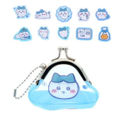 [Hachiware] Chiikawa Flake Stickers with Petit Purse