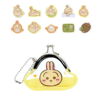 [Rabbit] Chiikawa Flake Stickers with Petit Purse
