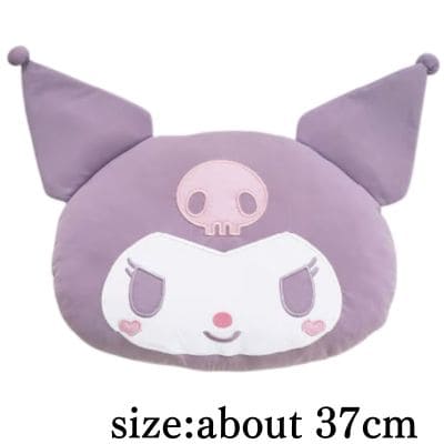【Kuromi】Sanrio Characters Heart Cheeks Cool Face Cushion