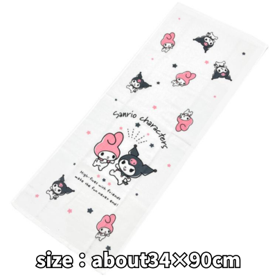 【My Melody & Kuromi】Sanrio Characters Gauze Towel